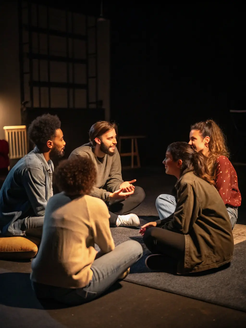 A photograph of women participating in a group therapy session, sitting in a circle and talking. This image represents the social support provided by AVAF.