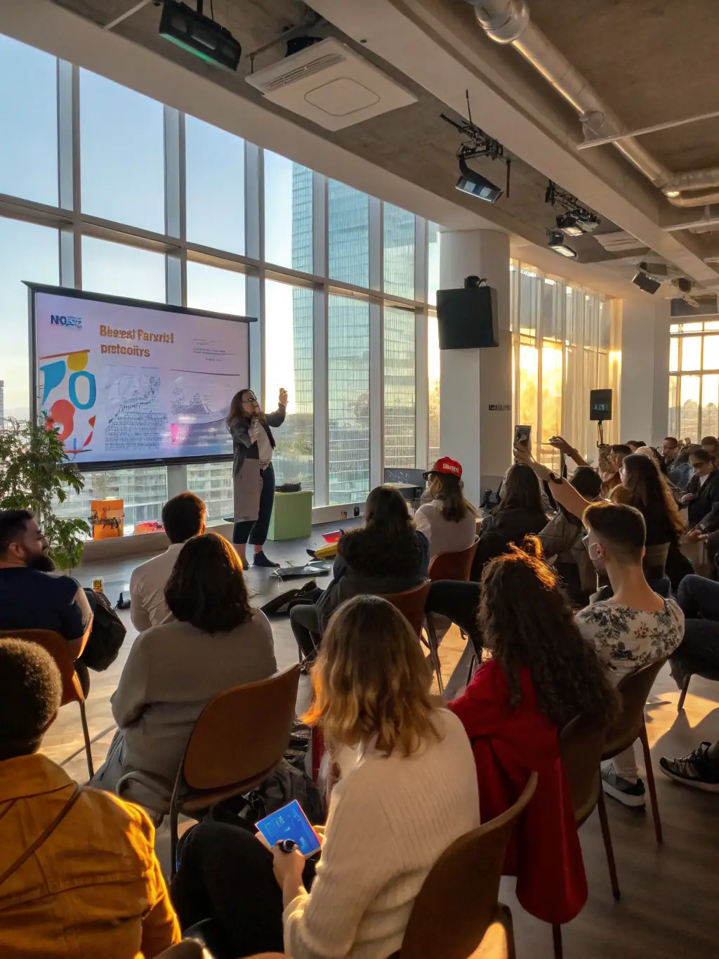 A photograph capturing a vibrant architectural workshop in Alpes-de-Haute-Provence, showcasing participants actively engaged in model building and collaborative design discussions.